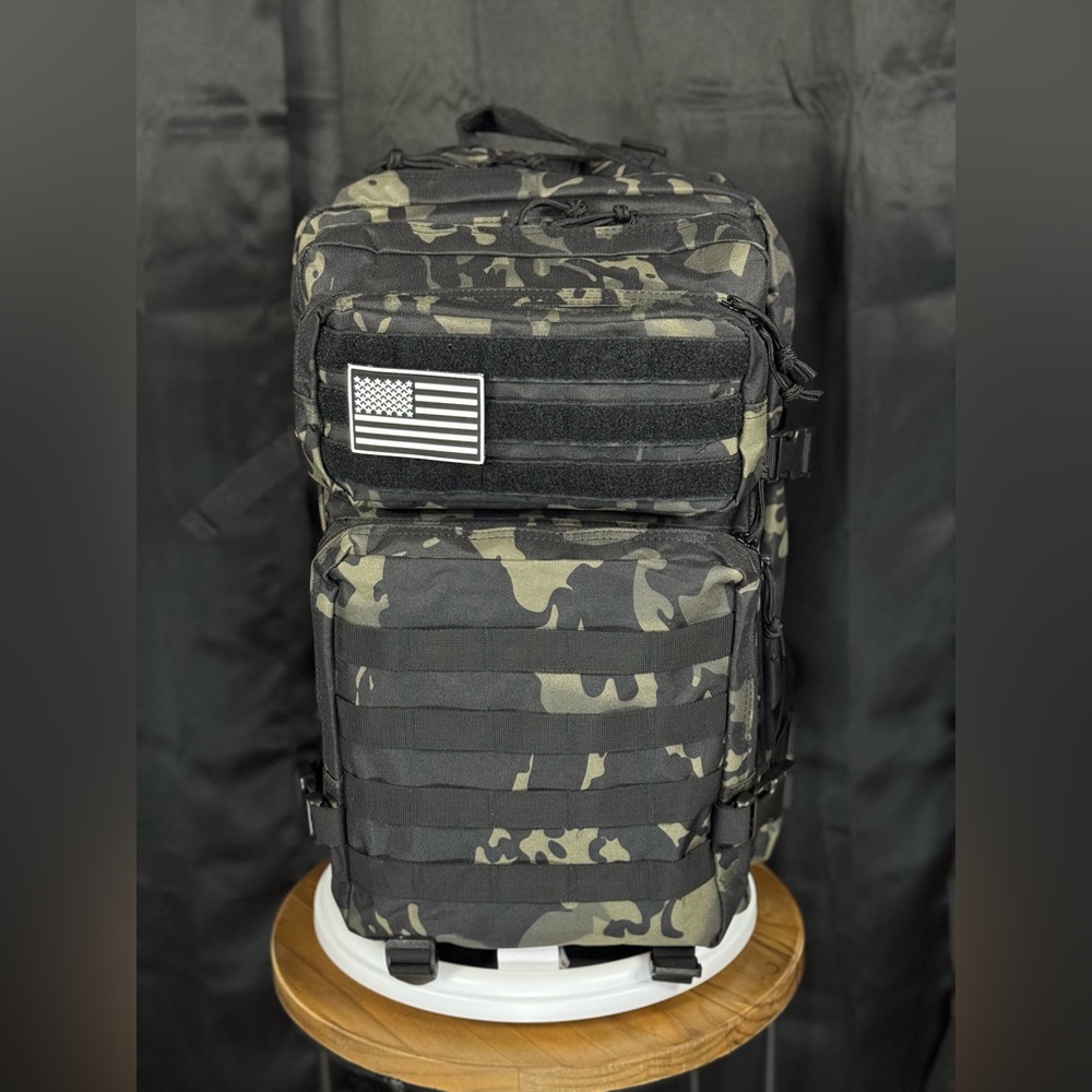 Black Camo Tactical Backpack 50L